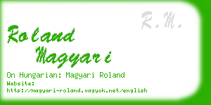 roland magyari business card